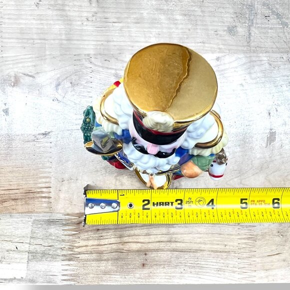 Porcelain Nutcracker Trinket Box Christmas Collector Figurine - Picture 6 of 10